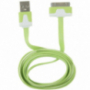 Cablu plat de sincronizare şi încărcare, cu 30 pini, pentru iPhone / iPad / iPod – verde