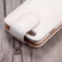 Husă flip elegantă, pentru Apple iPhone 6S / 6 – alb-maro