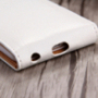 Husă flip elegantă, pentru Apple iPhone 6S Plus / 6 Plus – alb-maro