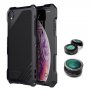 Carcasă extra-rezistentă Viking, cu 3 obiective interschimbabile, pentru iPhone X / XS - negru