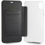 Guess Iridescent Book husă flip din piele, pentru iPhone XR - negru