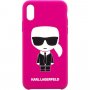 Karl Lagerfeld Body Iconic carcasă din silicon, pentru iPhone XR - fucsia