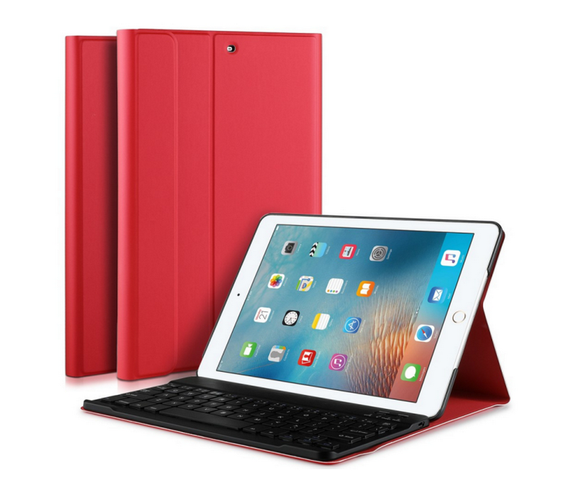 Carcase cu tastatură bluetooth pentru iPad 9.7"(2018) - Rosu