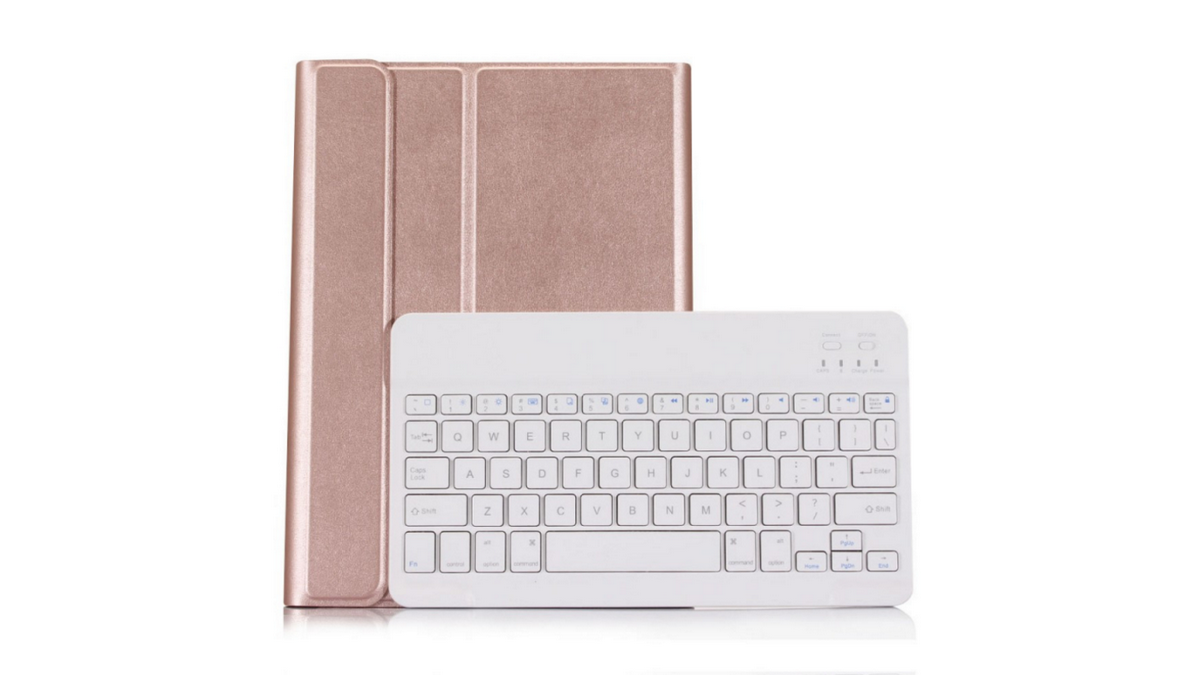 Carcase cu tastatură bluetooth pentru iPad 9.7"(2018) - rose gold