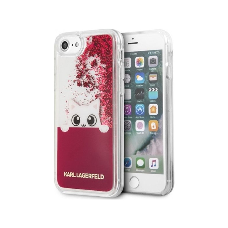 Carcasă pentru iPhone 7 și 8- Karl Lagerfeld - roșu