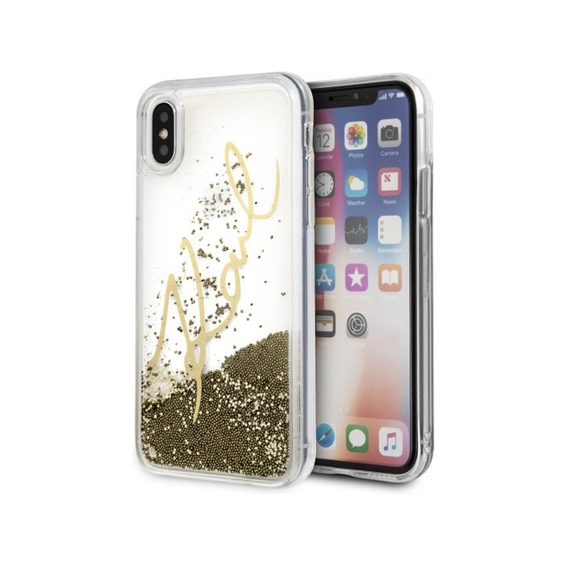 Carcasă pentru iPhone X - Karl Lagerfeld - aur