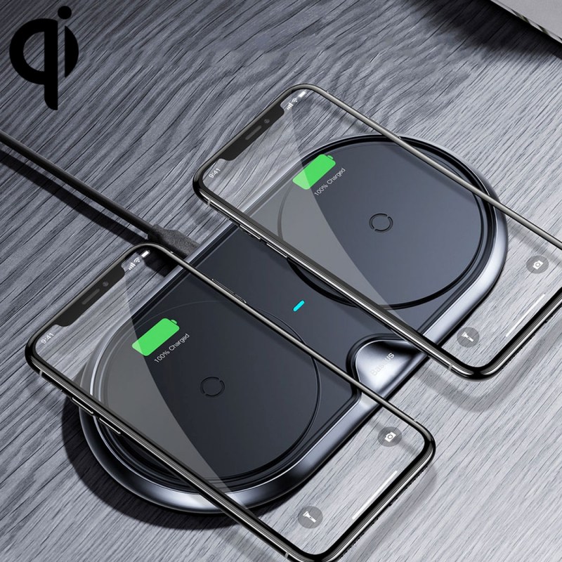 încărcător fără fir două iPhone